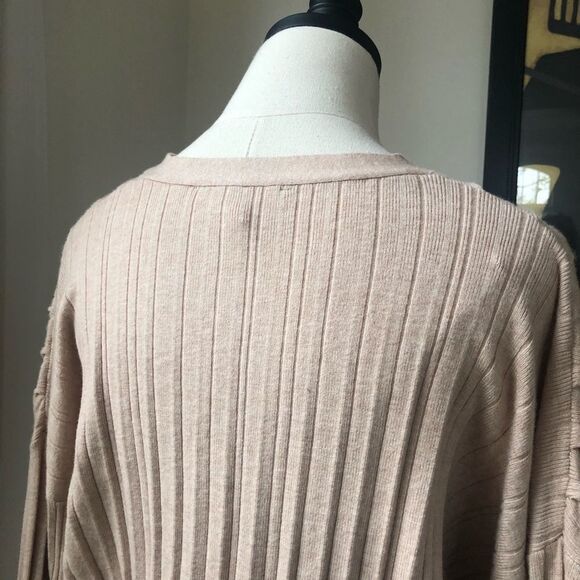 Lavender Sketch Cropped Wide Rib Cardigan M - Picture 8 of 10